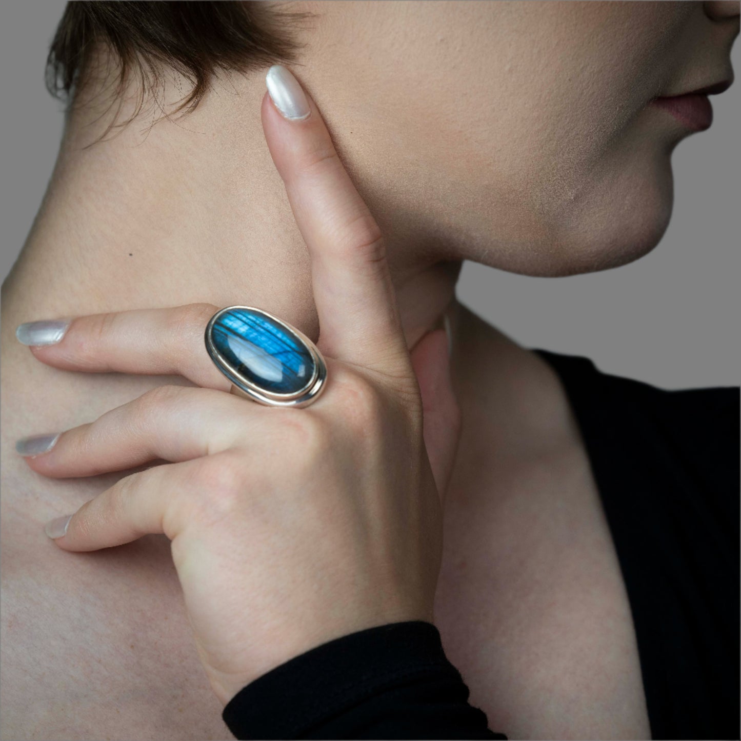 Labradorit - oval ring