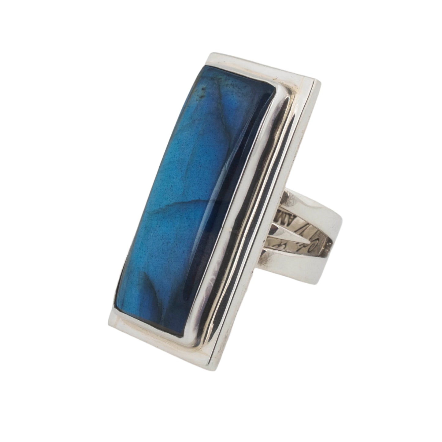 Labradorit - rektangulär ring