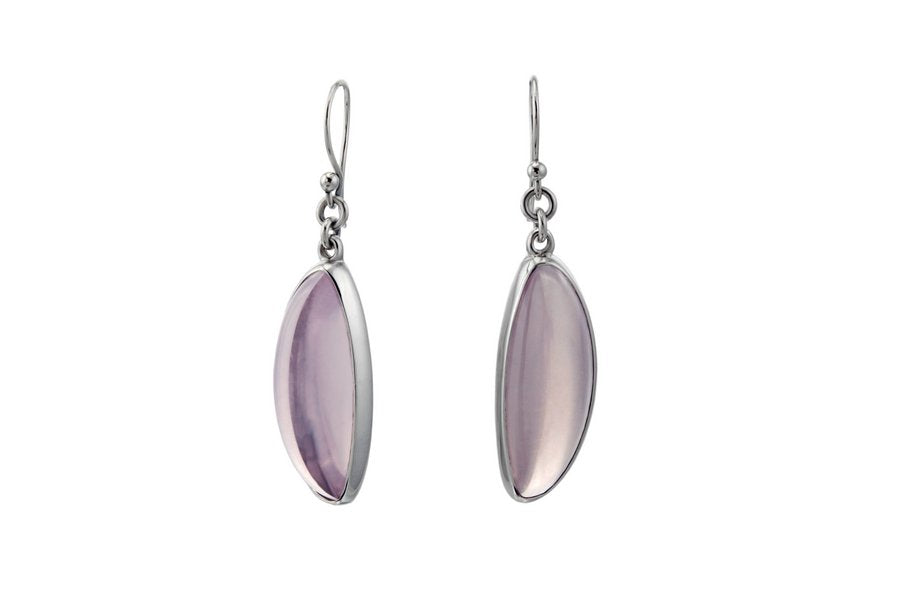 Rosenkvarts - örhängen